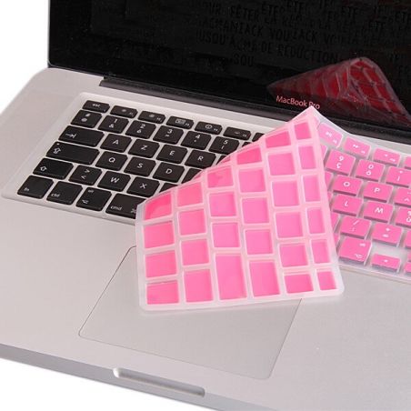 Protection, clavier Mac silicone , Rose